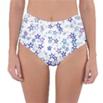 Christmas Stars Background Reversible High-Waist Bikini Bottoms