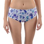 Christmas Stars Background Reversible Mid-Waist Bikini Bottoms