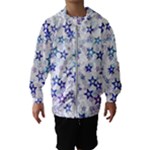 Christmas Stars Background Kids  Hooded Windbreaker