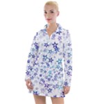 Christmas Stars Background Women s Long Sleeve Casual Dress