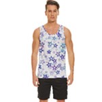 Christmas Stars Background Men s Wide Collar Tank Top