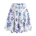 Christmas Stars Background High Waist Skirt