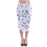 Christmas Stars Background Midi Pencil Skirt