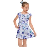 Christmas Stars Background Kids  Cap Sleeve Dress