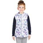 Christmas Stars Background Kids  Hooded Puffer Vest