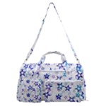 Christmas Stars Background Sports Gym Duffle Bag with Shoe Compartment