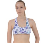 Christmas Stars Background Criss Cross Racerback Sports Bra