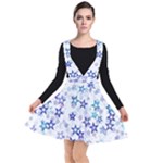 Christmas Stars Background Plunge Pinafore Dress