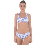 Christmas Stars Background Criss Cross Bikini Set