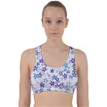 Christmas Stars Background Back Weave Sports Bra