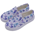 Christmas Stars Background Kids  Canvas Slip Ons