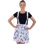 Christmas Stars Background Velvet Suspender Skater Skirt