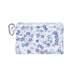 Christmas Stars Background Canvas Cosmetic Bag (Small)