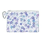 Christmas Stars Background Canvas Cosmetic Bag (Large)