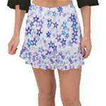 Christmas Stars Background Fishtail Mini Chiffon Skirt