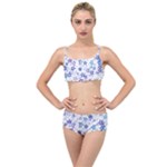 Christmas Stars Background Layered Top Bikini Set