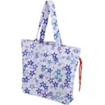 Christmas Stars Background Drawstring Tote Bag