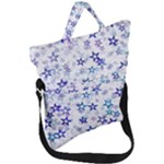 Christmas Stars Background Fold Over Handle Tote Bag