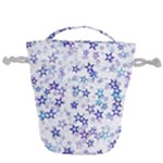 Christmas Stars Background Drawstring Bucket Bag