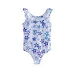 Christmas Stars Background Kids  Frill Swimsuit