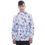 Christmas Stars Background Men s Front Pocket Pullover Windbreaker