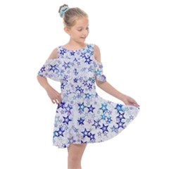 Kids  Shoulder Cutout Chiffon Dress 