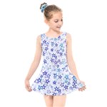 Christmas Stars Background Kids  Skater Dress Swimsuit