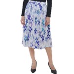 Christmas Stars Background Classic Velour Midi Skirt 