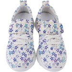 Christmas Stars Background Kids  Velcro Strap Shoes