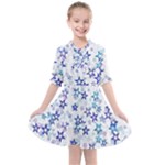 Christmas Stars Background Kids  All Frills Chiffon Dress