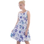 Christmas Stars Background Knee Length Skater Dress