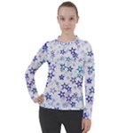 Christmas Stars Background Women s Pique Long Sleeve T-Shirt