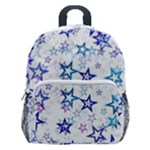 Christmas Stars Background Kids  Age 5-10 Lightweight School Backpack with Side Pockets