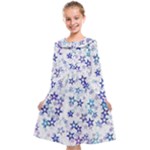 Christmas Stars Background Kids  Midi Sailor Dress