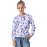 Christmas Stars Background Kids  Long Sleeve T-Shirt with Frill 