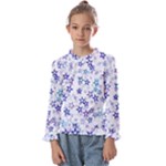 Christmas Stars Background Kids  Frill Detail T-Shirt