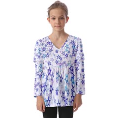 Kids  V Neck Casual Top 