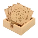 Christmas Stars Background Bamboo Coaster Set