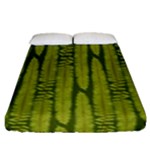 Fern Texture Nature Leaves Fitted Sheet (Queen Size)