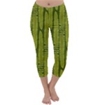 Fern Texture Nature Leaves Capri Winter Leggings 