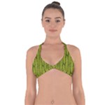 Fern Texture Nature Leaves Halter Neck Bikini Top