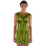 Fern Texture Nature Leaves Wrap Front Bodycon Dress