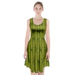 Fern Texture Nature Leaves Racerback Midi Dress