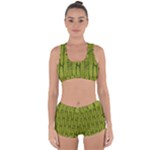 Fern Texture Nature Leaves Racerback Boyleg Bikini Set