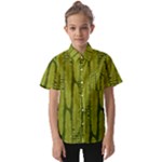 Fern Texture Nature Leaves Kids  Short Sleeve Shirt