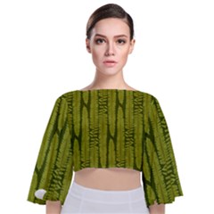 Tie Back Butterfly Sleeve Chiffon Top 