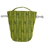 Fern Texture Nature Leaves Drawstring Bucket Bag