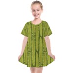 Fern Texture Nature Leaves Kids  Smock Dress