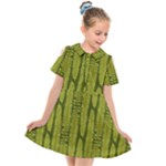 Fern Texture Nature Leaves Kids  Short Sleeve Shirt Dress