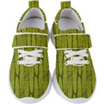 Fern Texture Nature Leaves Kids  Velcro Strap Shoes